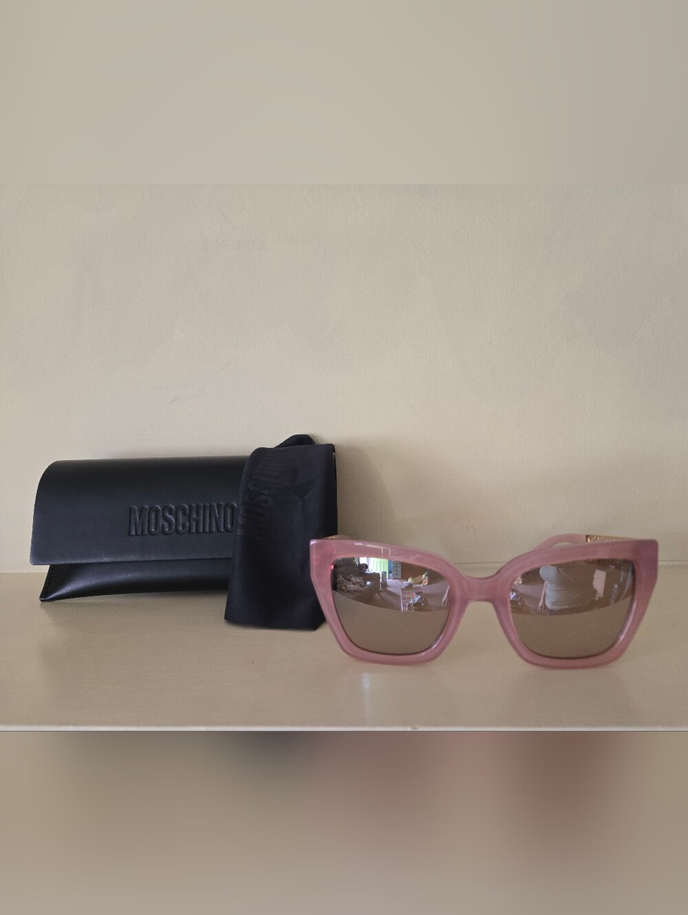 MOSCHINO MOS161/S-35J/2S Women's Sunglasses PINK Authentic 53-22-145